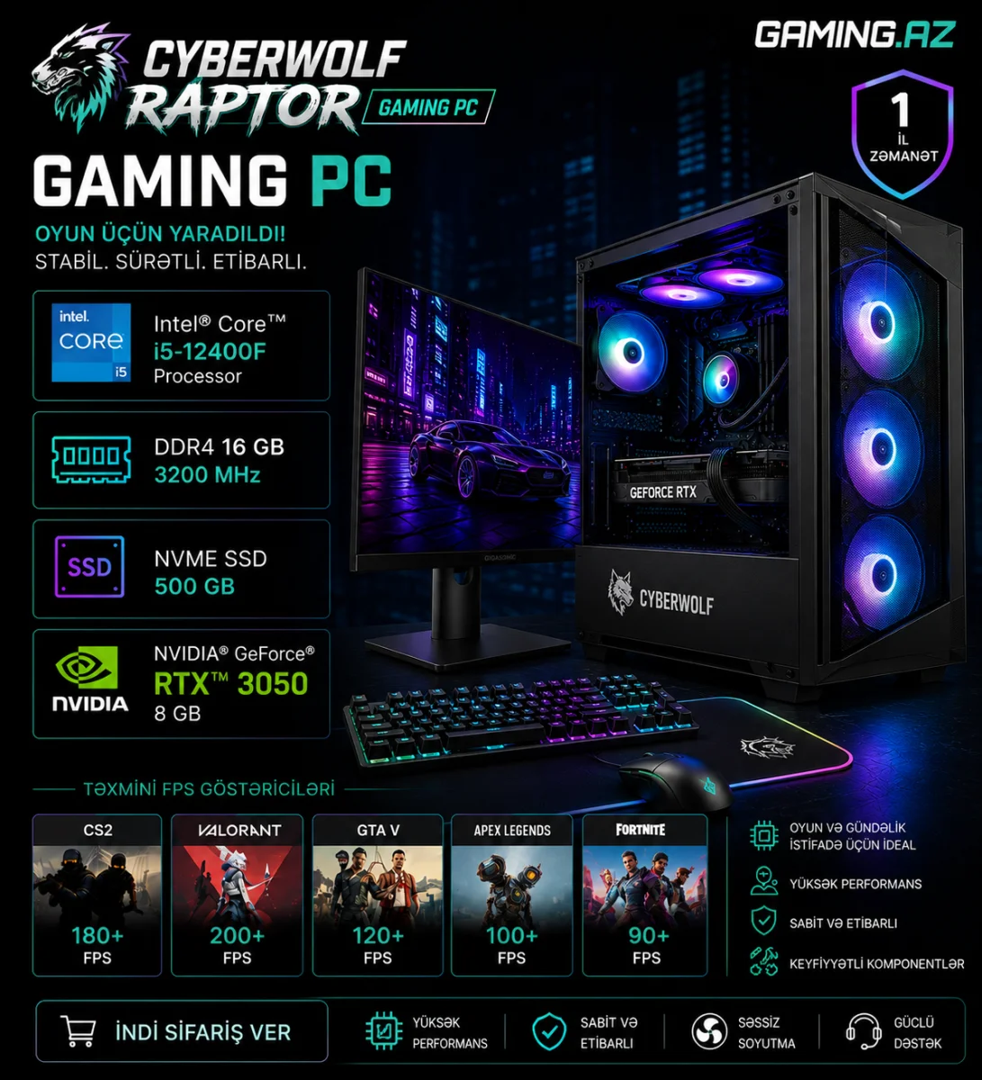 CyberWolf Streamer V2 Gaming PC