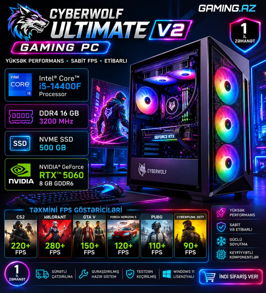 CyberWolf Ultimate V2 Gaming PC