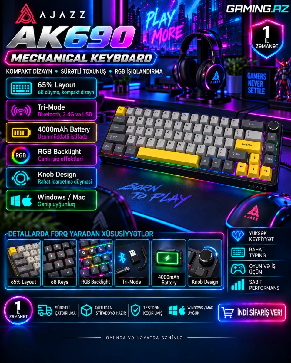 AJAZZ AK690 - 65% Mechanical Keyboard