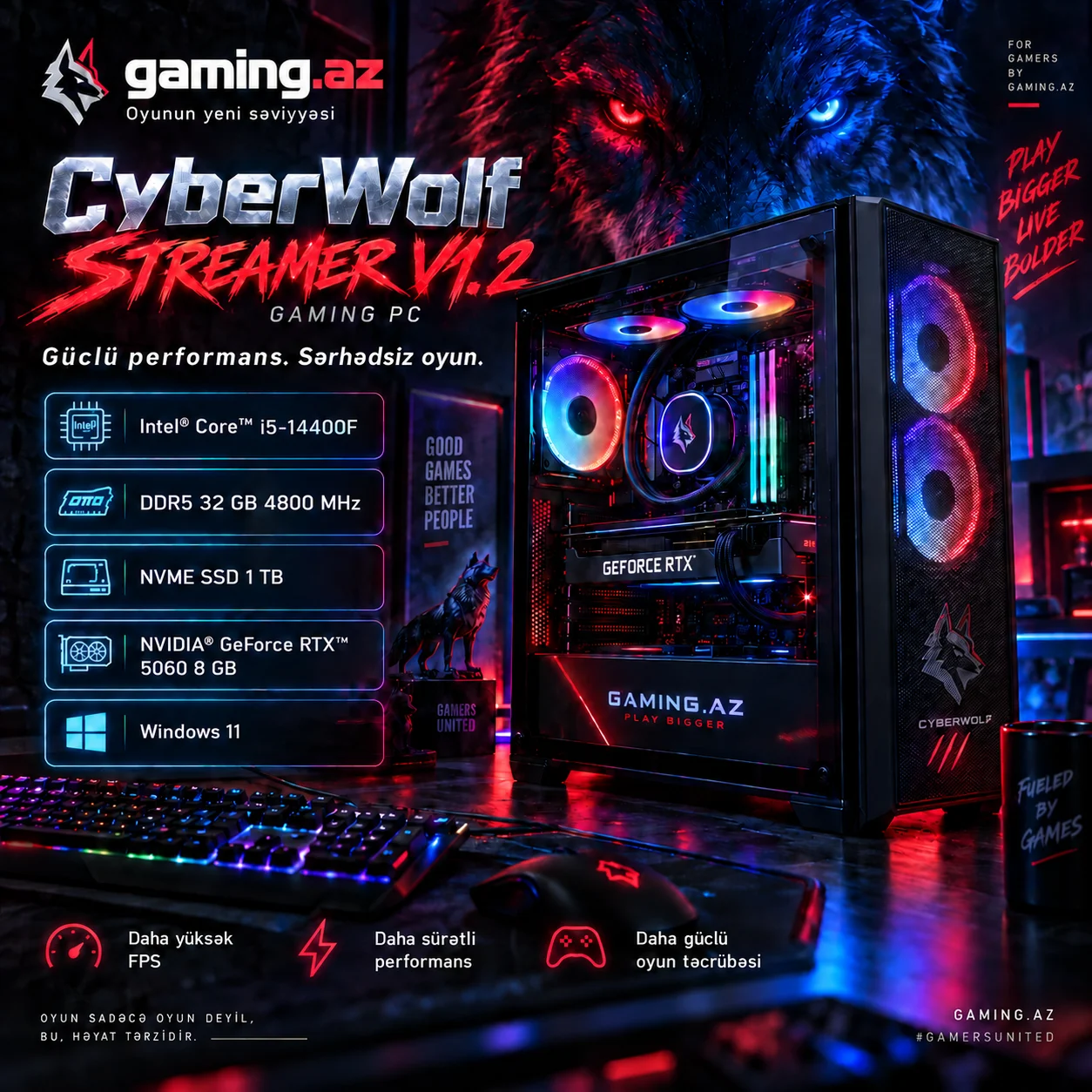 CyberWolf Streamer V1.2 Gaming PC
