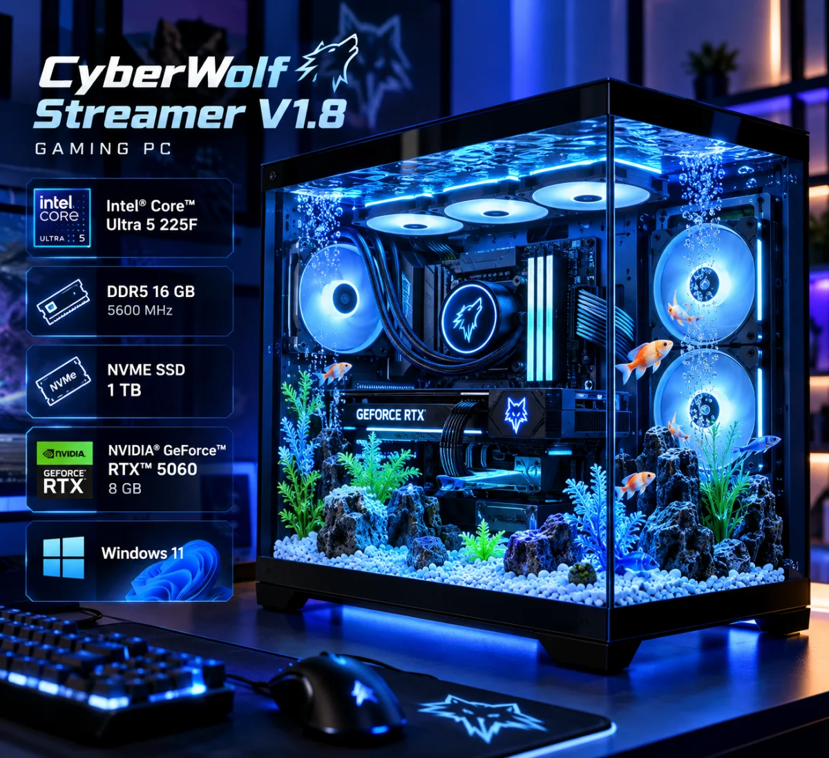 CyberWolf Streamer V1.8 Gaming PC