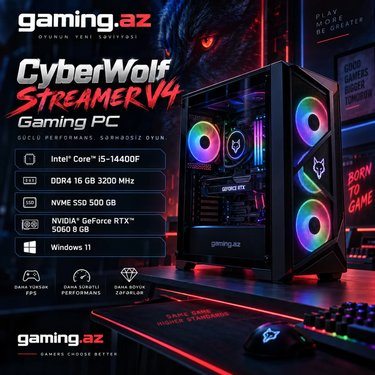 CyberWolf Streamer V4 Gaming PC