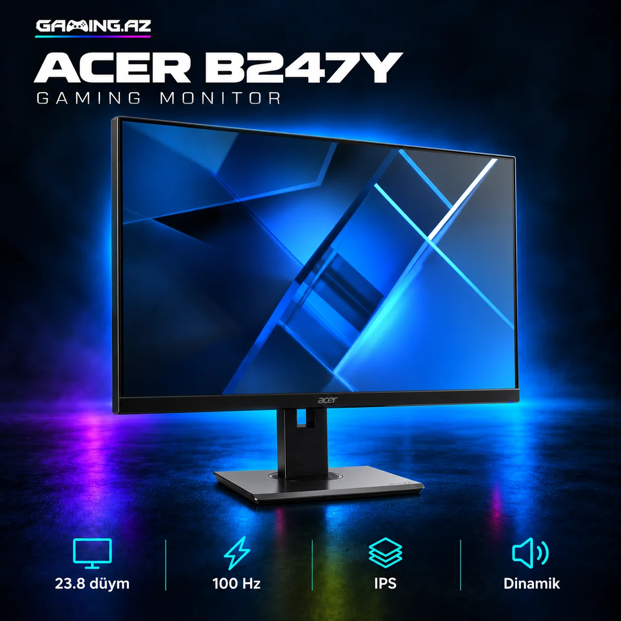 Acer B247Y 23.8&Prime; 100Hz Gaming monitor