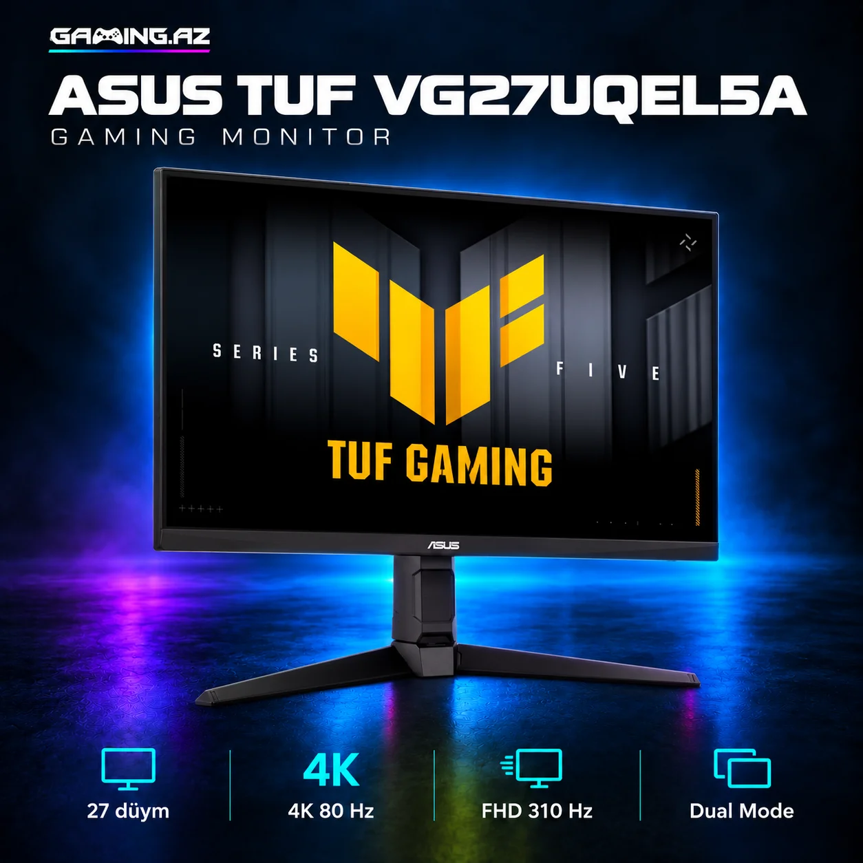 ASUS TUF Gaming VG27UQEL5A 4K 80Hz / FHD 310Hz (90LM0CR1-B01171) Gaming monitor