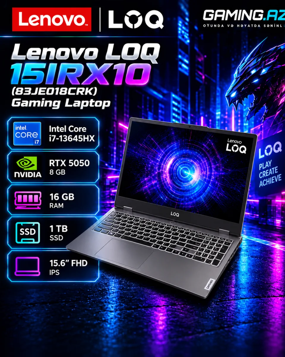 Lenovo LOQ 15IRX10 (83JE018CRK) Gaming Laptop