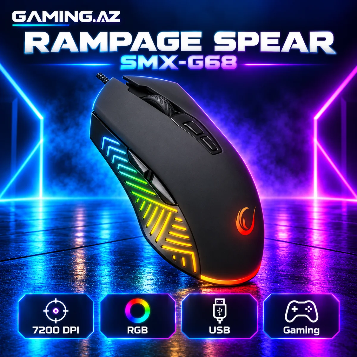 Rampage Spear SMX-G68 Gaming Mouse