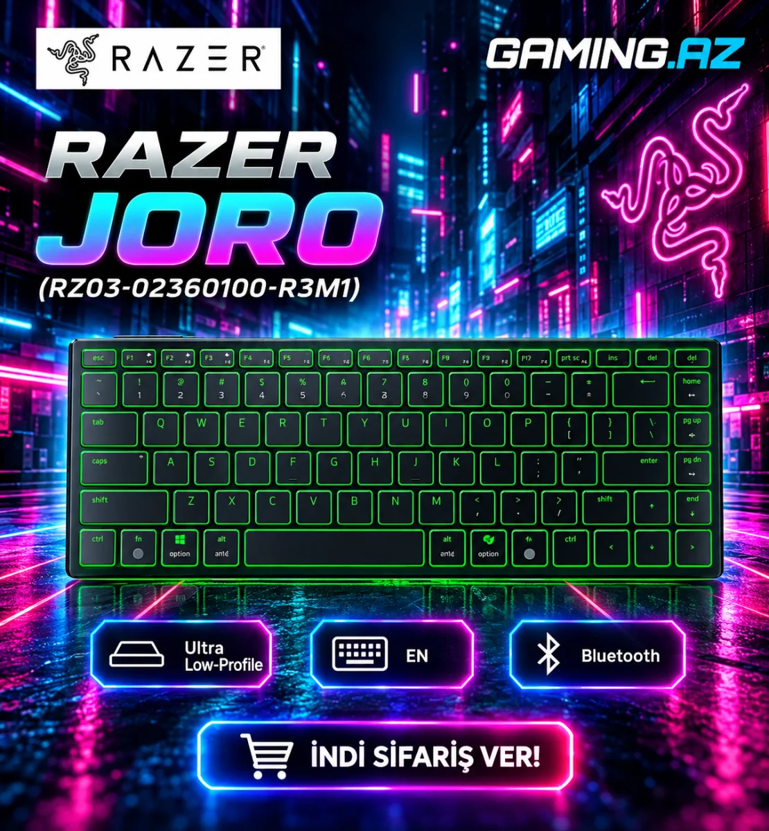 Razer Joro Ultra Low-Profile EN Qara (RZ03-02360100-R3M1)