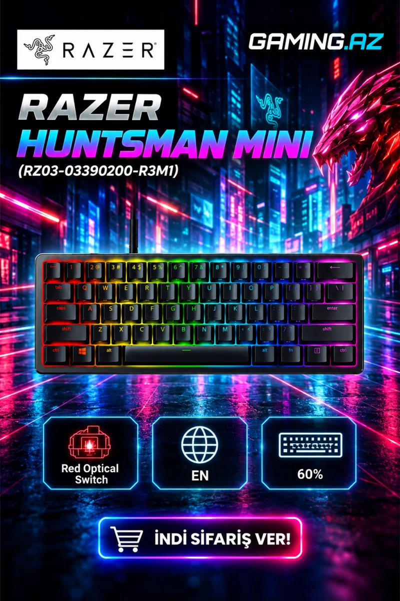 Razer Huntsman Mini Red EN Qara (RZ03-03390200-R3M1)