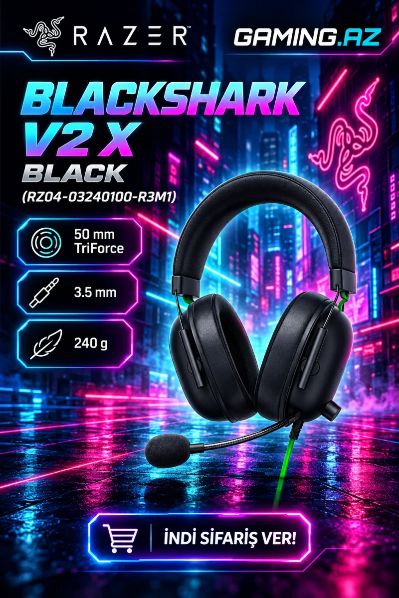 Razer BlackShark V2 X Qara (RZ04-03240100-R3M1) Gaming Headset