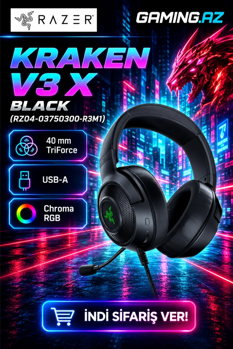 Razer Kraken V3 X Qara (RZ04-03750300-R3M1) Gaming Headset