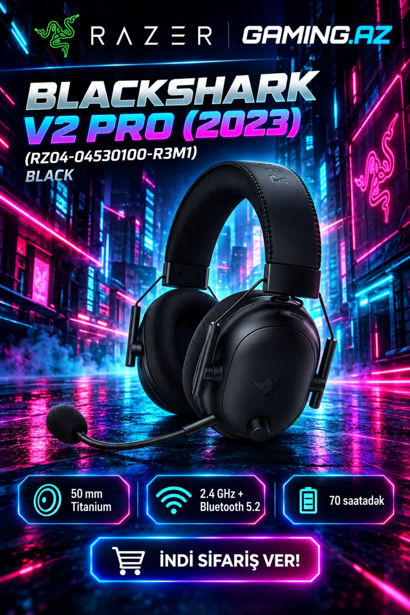 Razer BlackShark V2 Pro (2023) Qara (RZ04-04530100-R3M1) Gaming Headset