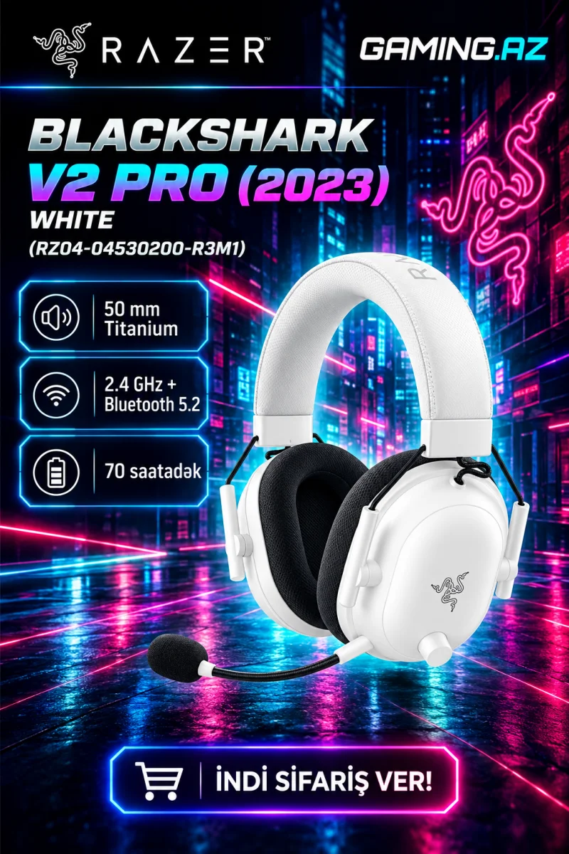 Razer BlackShark V2 Pro (2023) Ag (RZ04-04530200-R3M1) Gaming Headset