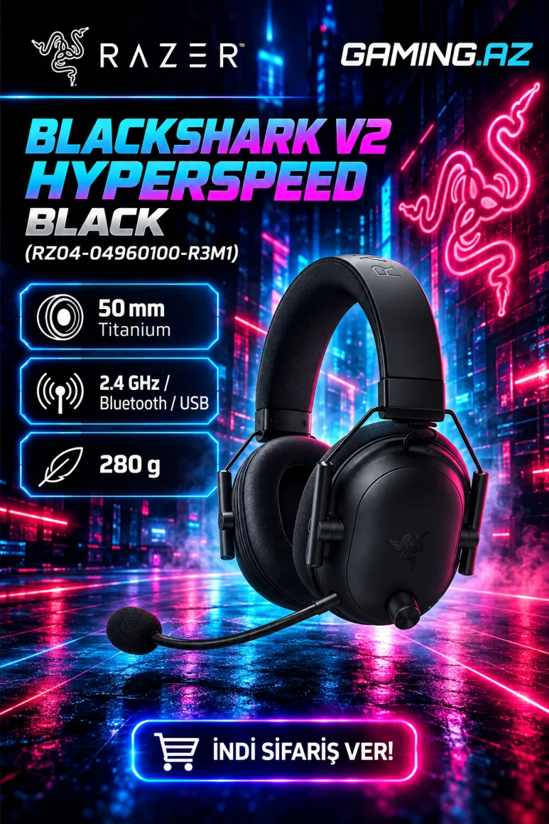 Razer BlackShark V2 HyperSpeed Qara (RZ04-04960100-R3M1) Gaming Headset