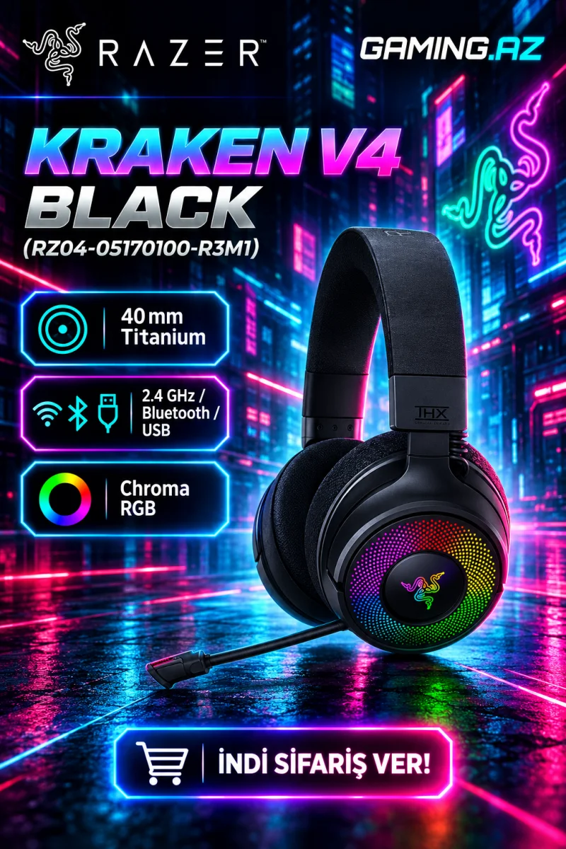 Razer Kraken V4 Qara (RZ04-05170100-R3M1) Gaming Headset
