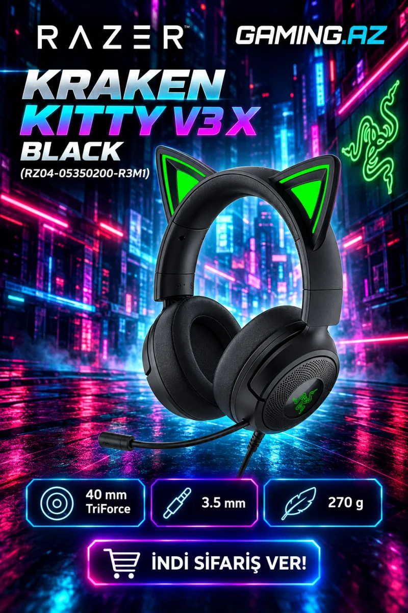 Razer Kraken Kitty V3 X Qara (RZ04-05350200-R3M1) Gaming Headset