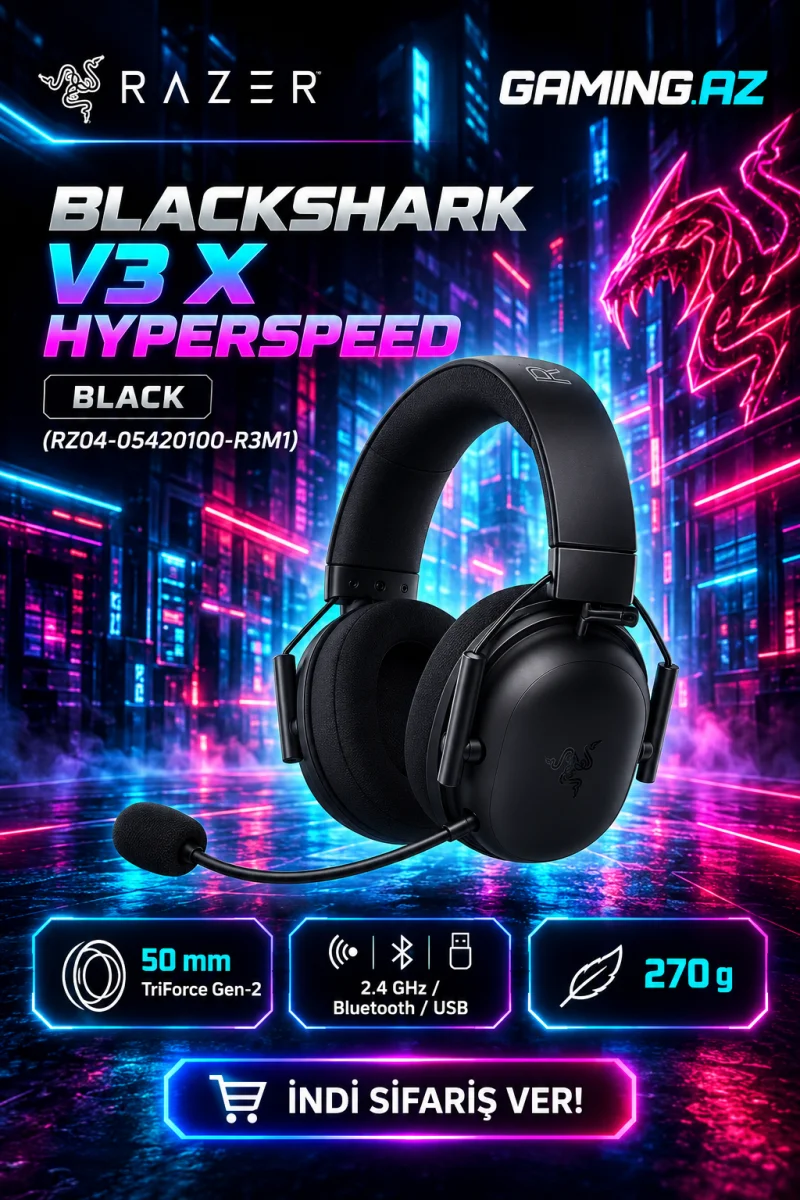 Razer BlackShark V3 X HyperSpeed Qara (RZ04-05420100-R3M1) Gaming Headset