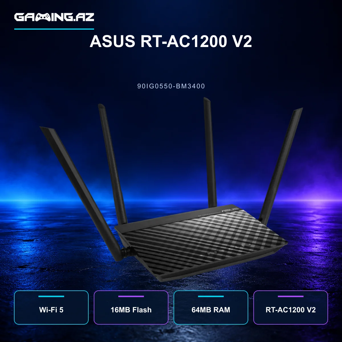 ASUS RT-AC1200 V2 (90IG0550-BM3400) Router
