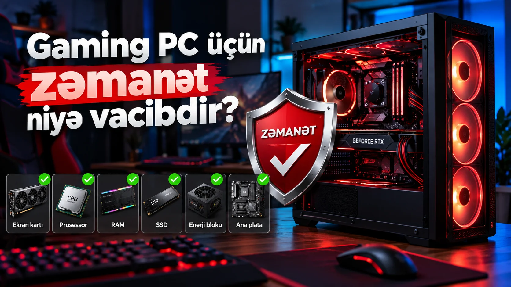 Gaming PC ucun zemanet niye vacibdir?